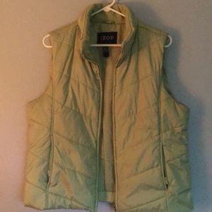 IZOD Ladies light green puffer vest
